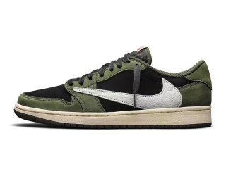 Travis Scott x Air jordan 1 low OG 2024 black green DM7866-002