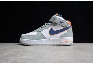Nike Air Force 1 07 Mid Midnight Blue Orange Dark Grey CQ5059-203