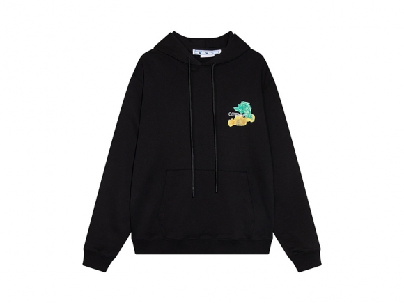 OFF WHITE hooded sweatshirt with big logo graffiti on the back