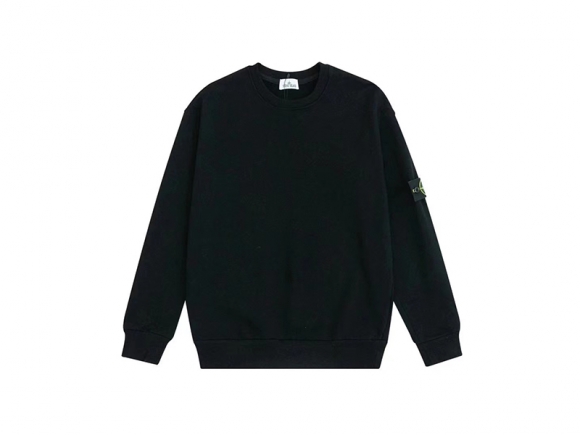 Stone island solid color sweatshirt black